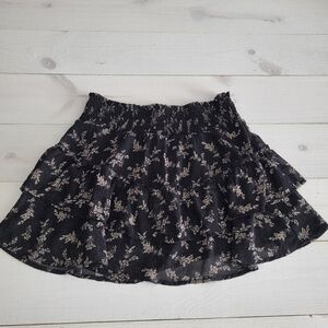 Altar'd State Tiered Floral Skirt Dark Cottagecore Coastal Cowgirl Spring.